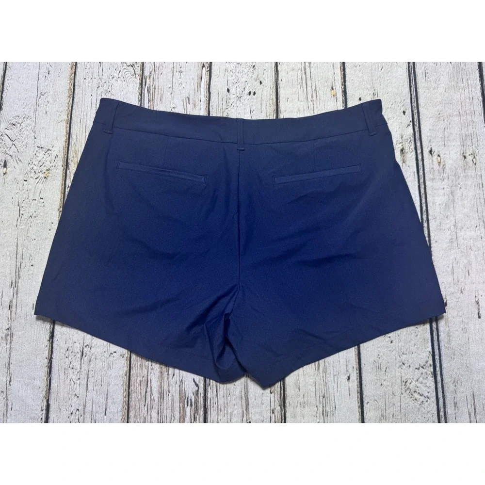 Spanx Shorts Womens XL Blue Stretch Pockets Sunshine 4
